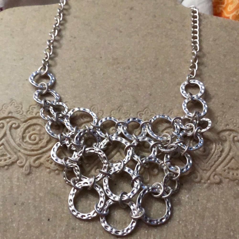 New Silvertone Necklace with extender.
